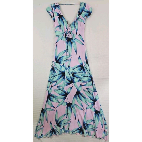 Vici ~Woman Size S~ Purple/Blue Floral Print Empire Waist Dress Maxi. - Picture 1 of 9